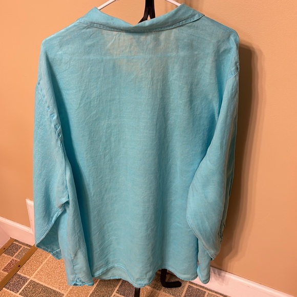 Women’s 4X J.Jill linen button down shirt - Picture 3 of 4